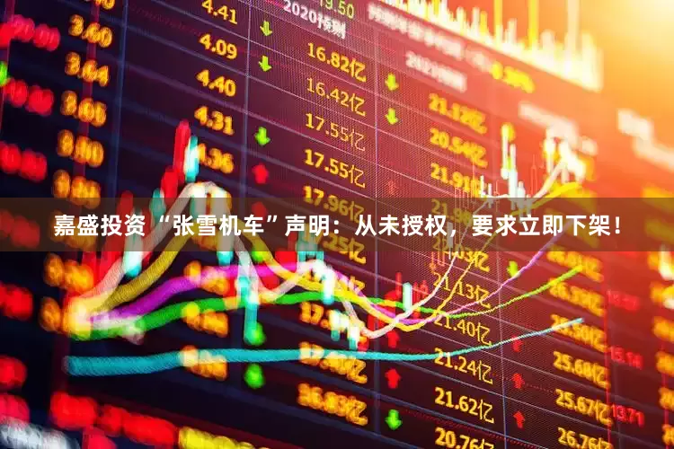 嘉盛投资 “张雪机车”声明：从未授权，要求立即下架！